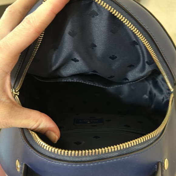 Kate Spade Spice Things Up Camel Sammi Small Leather Backpack - EUC Navy - Picture 14 of 17